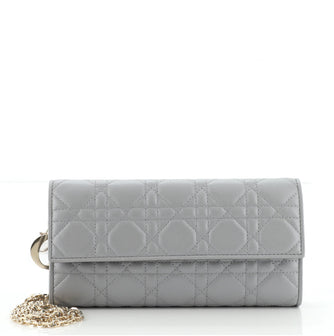 Christian Dior Lady Dior Croisiere Chain Wallet Cannage Quilt Lambskin