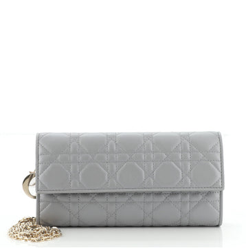 Christian Dior Lady Dior Croisiere Chain Wallet Cannage Quilt Lambskin