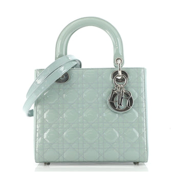 Christian Dior Lady Dior Bag Cannage Quilt Patent Medium