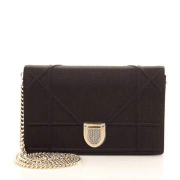 Christian Dior Diorama Wallet on Chain Satin
