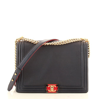 Chanel Boy Flap Bag Cube Embossed Lambskin Large