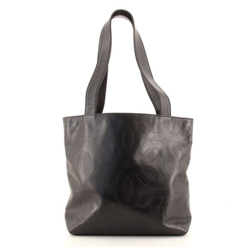 Chanel Vintage CC Embossed Tote Embossed Leather Medium