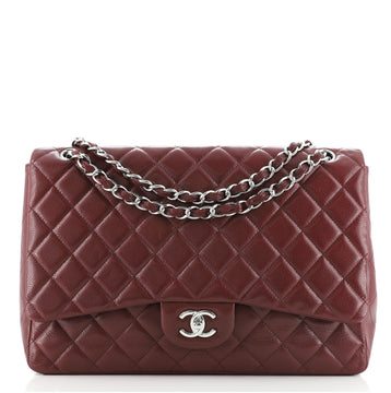 Chanel Classic Single Flap Bag Quilted Caviar Maxi
