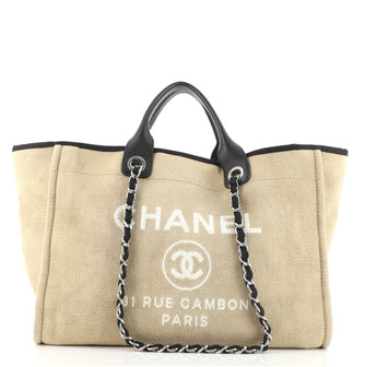 Chanel Deauville Tote Canvas Large