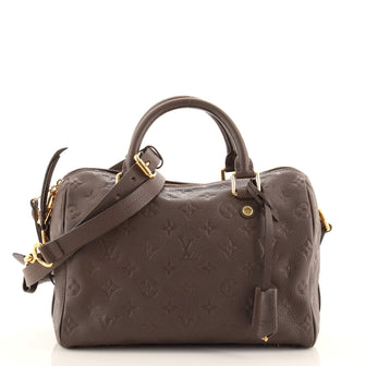 Louis Vuitton Speedy Bandouliere Bag Monogram Empreinte Leather 25