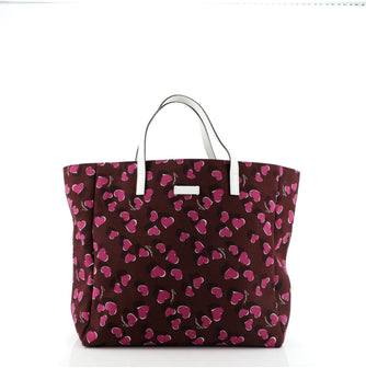 Gucci Heartbeat Tote Printed Canvas Large