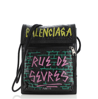 Balenciaga Graffiti Explorer Strap Pouch Leather Mini