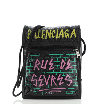 Balenciaga Graffiti Explorer Strap Pouch Leather Mini