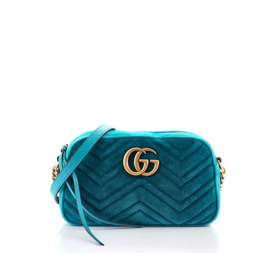 Gucci GG Marmont Shoulder Bag Matelasse Velvet Small