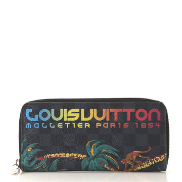 Louis Vuitton Zippy Wallet Limited Edition Damier Cobalt Jungle Vertical