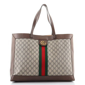 Gucci Ophidia Soft Open Tote GG Coated Canvas East West