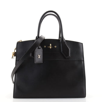 Louis Vuitton City Steamer Handbag Leather MM