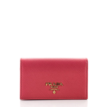 Prada Flap Card Case Saffiano Leather