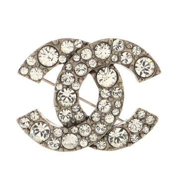 Chanel CC Brooch Crystal and Metal