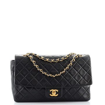 Chanel Vintage CC Chain Flap Bag Quilted Lambskin Large