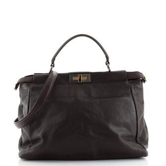 Fendi Peekaboo Bag Grained Leather Large