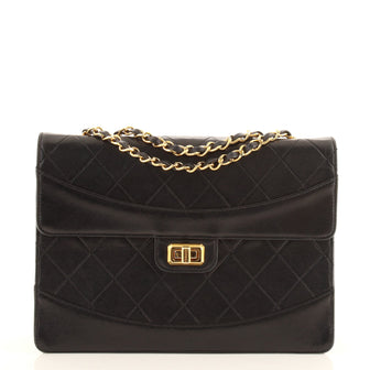 Chanel Vintage Mademoiselle Flap Bag Quilted Lambskin Medium