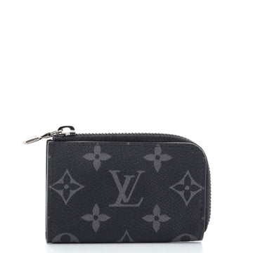 Louis Vuitton Zip Coin Purse Monogram Eclipse Canvas