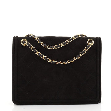 Chanel Vintage Diamond CC Flap Bag Quilted Suede Small