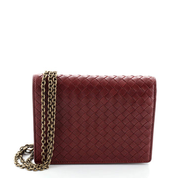 Bottega Veneta Flap Wallet on Chain Intrecciato Nappa Small