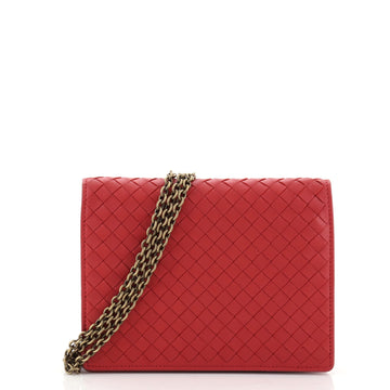 Bottega Veneta Flap Wallet on Chain Intrecciato Nappa Small