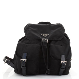 Prada Double Front Pocket Backpack Tessuto Medium