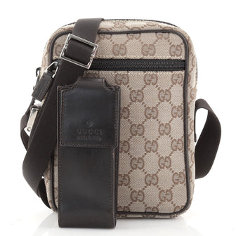 Gucci Front Pocket Messenger Bag GG Canvas Small