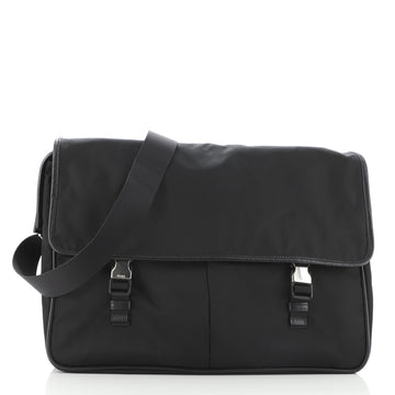 Prada Buckle Messenger Bag Tessuto Medium
