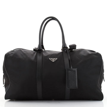 Prada Convertible Weekender Bag Tessuto with Saffiano Leather Large