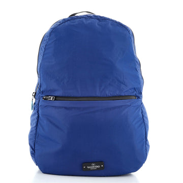 Valentino Convertible Expandable Backpack Leather and Nylon