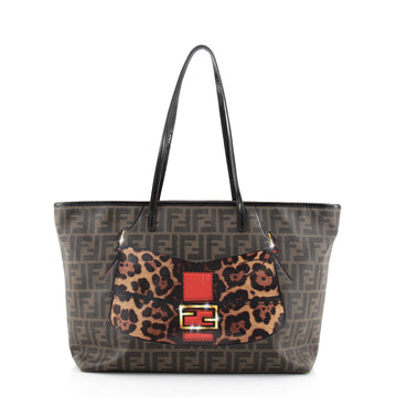 Fendi Roll Tote Printed Zucca Coated Canvas Medium