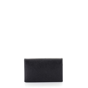Prada Flap Card Case Saffiano Leather