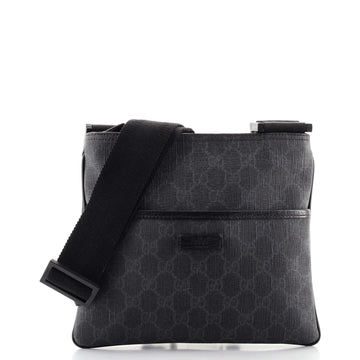 Gucci Flat Messenger Bag GG Coated Canvas Small