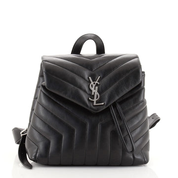 Saint Laurent LouLou Backpack Matelasse Chevron Leather Small