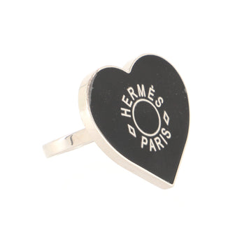 Hermes Coeur Laque Scarf Ring Metal and Enamel