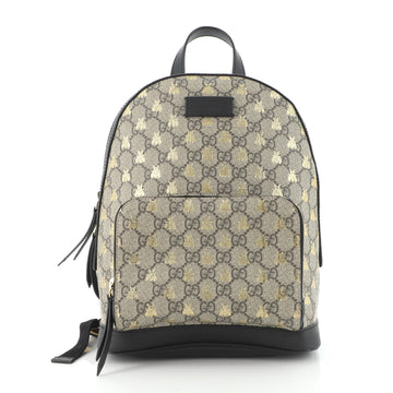 Gucci Zip Pocket Backpack Printed GG Coated Canvas Small