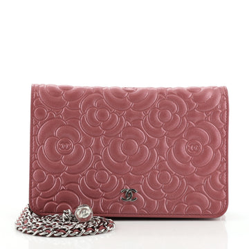 Chanel Wallet on Chain Camellia Goatskin