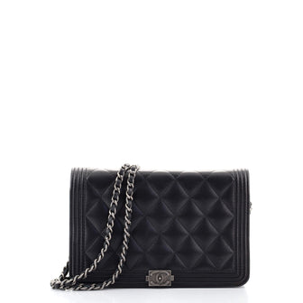 Chanel Boy Wallet on Chain Quilted Lambskin