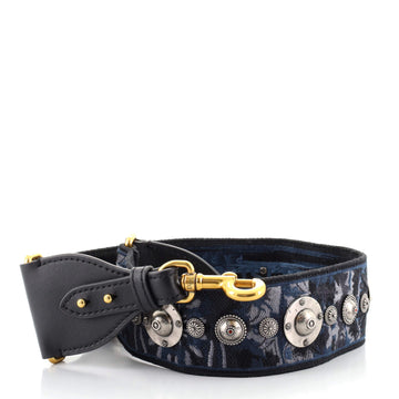 Christian Dior Shoulder Strap Embellished Oblique Canvas