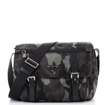 Prada Camouflage Messenger Bag Printed Tessuto Small