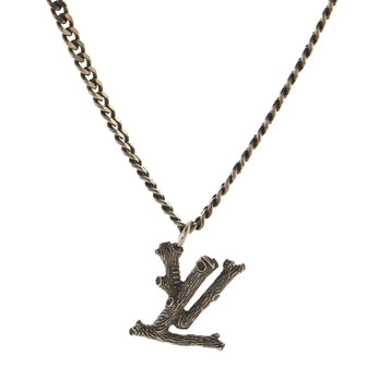 Louis Vuitton LV Wood Pendant Necklace Metal