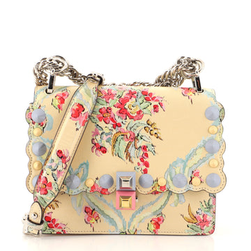 Fendi Kan I Bag Studded Printed Leather Small