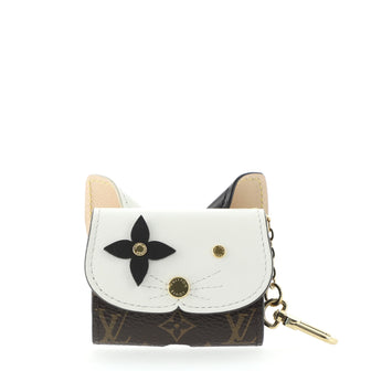 Louis Vuitton Cat Earpods Case Monogram Canvas and Leather