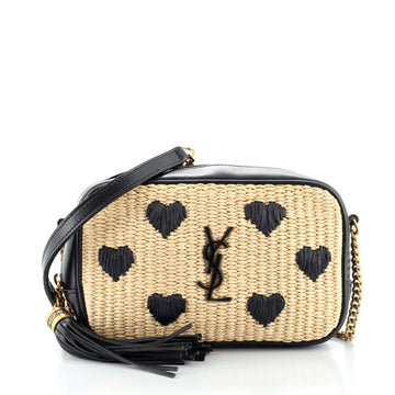 Saint Laurent Lou Camera Bag Woven Raffia Mini