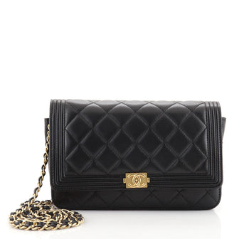 Chanel Boy Wallet on Chain Quilted Lambskin