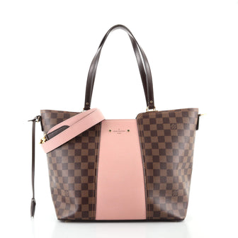 Louis Vuitton Jersey Handbag Damier with Leather
