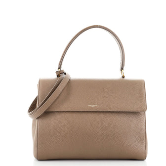 Saint Laurent Moujik Top Handle Bag Leather Medium