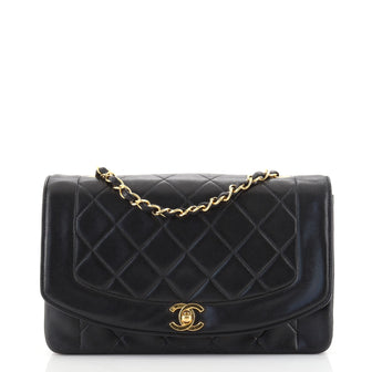 Chanel Vintage Diana Flap Bag Quilted Lambskin Medium