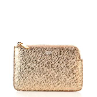 Celine Coin Zip Pouch Leather
