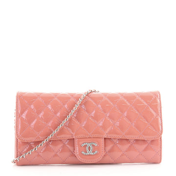 Chanel Brilliant Wallet on Chain Clutch Quilted Patent East West